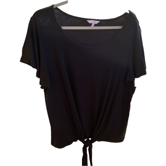 Candie's Tops - Candies black ribbed cropped top size XXL